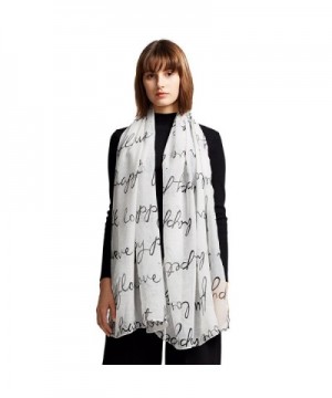 MaaMgic Womens Winter Large Long Love Pattern Scarf Ladies Scarf Wrap - White - C7185DXNCT0