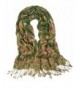 Dahlia Women's Rayon Scarf Shawl - Butterfly - Green - CT12GSJG5WZ