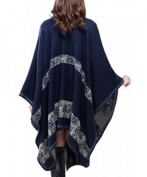 Reversible Oversized Blanket Scarves DarkBlue in Fashion Scarves