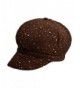 Cap911 Women's Sparkle Newsboy Hat Cap - Many Colors - Brown - CR11NK9WYD1