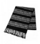 CUDDLE DREAMS Scarves Brushed CLEARANCE - Black White Stripe Design - CA187KIRAQY