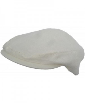 Headchange Made in USA 100% Linen Ivy Scally Cap Classic 5 Point Driver Hat XS-XXL - Off-white - C611KVCUC6V