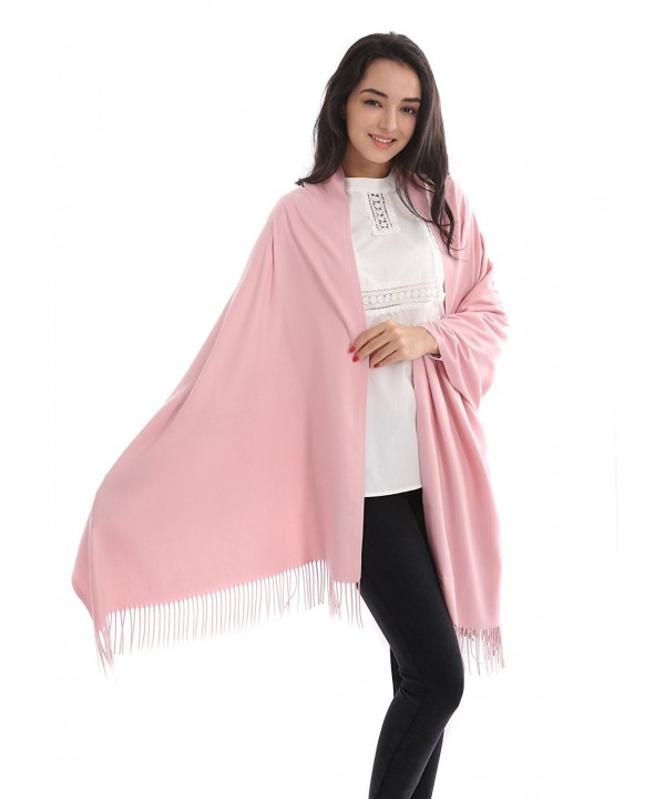 L&FY Fashion Scarves Cold Weather Neck Scarf Wrap Imitation Cashmere Scarf Gift For Mother Wife - Baby Pink - CN188NIE9ME