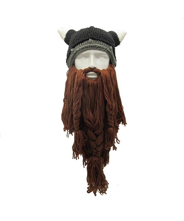 MerryJuly Barbarian Vagabond Original Halloween - Viking Horns&brown Beard - C51872R93QH