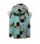 NEWONESUN Lady Womens Long Cute Pug Dog Print Scarf Wraps Shawl Soft Scarves - Light Blue - CJ187W49MDK