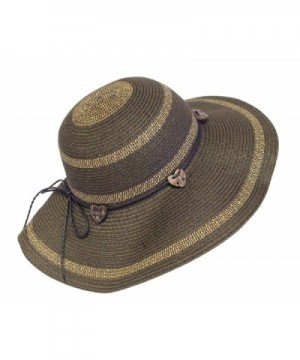 Widel Brim Straw Summer Floppy Brown