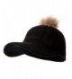 Naomi Time Women Autumn Winter Knitted Hat Baseball Cap Visor Fluffy Beanie Daily Slouchy Hat - Black 1 - CI18657RMYQ