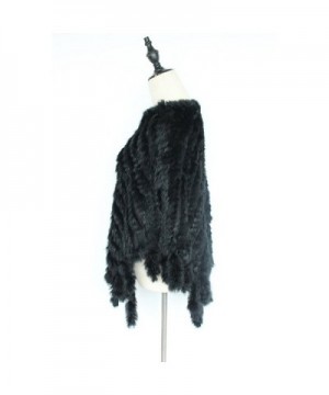 Raylans Natural Knitted Rabbit Tassel in Fashion Scarves