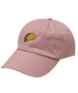 City Hunter C104 Taco Emoji Cotton Baseball Cap Dad Hats 15 Colors - Pink - CG12JQZ94NZ