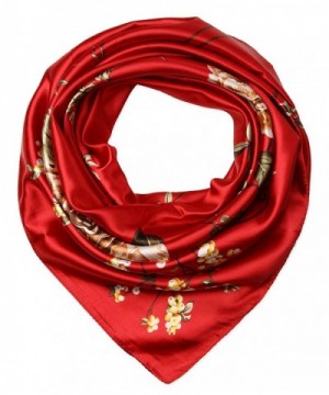 35" Women's Neckerchief Satin Smooth Scarf for Hair Wrapping at Night by corciova - 246 Carnelian - C812O1CUDBC