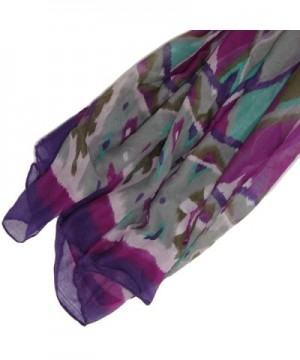 Bucasi Purple Geometric Boho Scarf