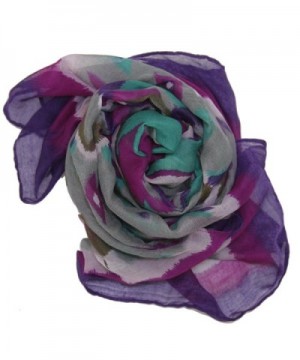 Bucasi Purple Geometric Boho Scarf in Fashion Scarves