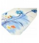 GERINLY Chiffon Scarves Flower LightBlue