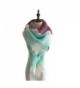 Women's Stylish Soft Plaid Warm Blanket Scarf Winter Large Gorgeous Wrap Shawl - Mint&purple - CS186CYGL2I