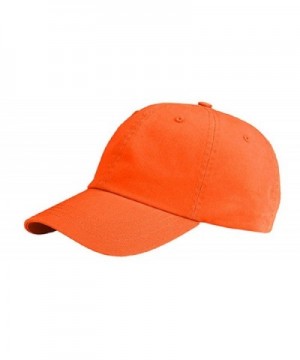 MG Unisex Low Profile Dyed Cotton Twill Cap Velcro Closure ORANGE - C212J1AJLN7