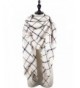 Womens Pashmina Classic Blanket Scarves - Beige Plaid - CW1887S9OSN