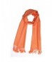 Reversible Pure Color Silky Beach Wrap Shawl Womens Decoration Scarf - Orange - C312H09N737