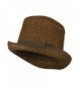 Wheat Braid Top Hat Fedora - Brown - CU11K1CO4ZL