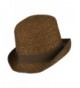 Wheat Braid Top Hat Fedora in Men's Fedoras