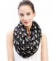 Lina & Lily Cat Print Women's Infinity Scarf Lightweight - Black - C612N9MGBIR