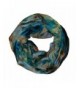 SCARF_TRADINGINC Oil Painting Printed Infinity Loop Scarf Pareo Sarong - Peacock - CI11MPUH2PB