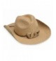 wallaroo Women's Sierra Sun Hat - 100% Paper Braid Cowboy Hat - UPF50+ - Natural - C011KPN0WAV