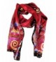 Laurel Burch Artistic Sequin Silk Scarf - Red - C91158FNBTL