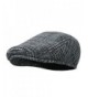 Howels Glen Plaid Wool Vintage Irish Newsboy Cap Duckbill Flat Hunting Hat - Grey - C8188KKLS0D