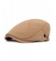 ZLS Men`s Women`s Cotton Flat Cap Ivy Irish Adjustable Newsboy Hat - Khaki - CS12O8O9FWI