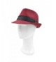 TrendsBlue Unisex Classic Fedora Burgundy