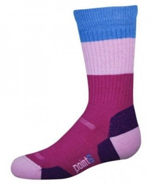 point6 Women's Active Medium Cushion Crew Socks - Lipstick - C911VX7Q56T