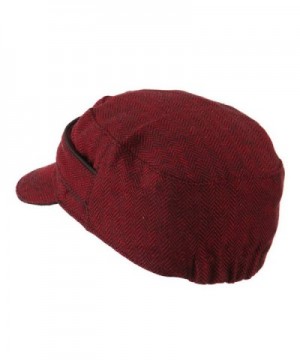 Fitted Herringbone Military Cap OSFM in Women's Baseball Caps