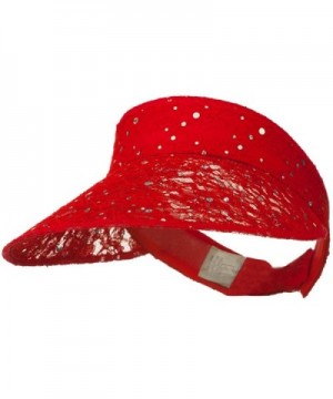 Lace Glitter Sun Visor - Red W40S33D - CG11E8TVB3B