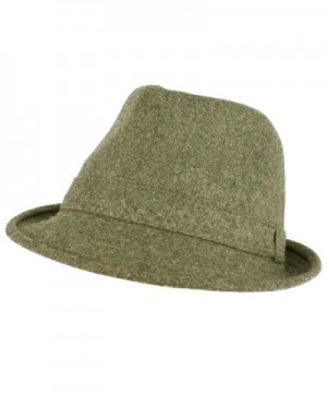 Men's Winter Classic Wool Solid Fedora Trilby Gangster Mob Cap Hat - Gray - C2116QO1EKL