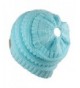 WONBURY Beanie Womens Ponytail Ribbed