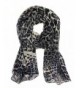 Styleinch Scarf Women's Valentine Chiffon Leopard Scarf - Gray - CX116SJHJC1