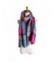 Women's Cashmere Scarf with Square Pattern - 3 C - CS1202RK3EF