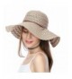 JULY SHEEP Summer Lace Cotton Sun Hat Wide Brim Beach Hat Floppy Summer Sun Caps Foldable - Khaki - CB183NSNUG9