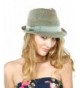 NYFASHION101 Women's Solid Color Band Multicolor Weaved Trilby Fedora Hat - CN11WWYH633