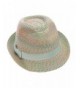 NYFASHION101 Womens Multicolor Weaved Trilby