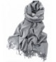 La Purse Solid Color Pashmina Shawl / Scarf - 40 Colors - Gray Flannel - CC11CGO3J3P