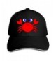 Cartoon Crab Unisex 100% Cotton Adjustable Trucker Hat Ash One Size - Black - CG12FRPURHP