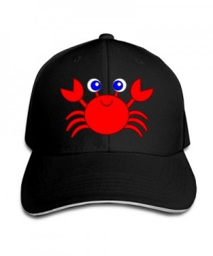 Cartoon Crab Unisex 100% Cotton Adjustable Trucker Hat Ash One Size - Black - CG12FRPURHP