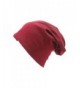 Opromo Unisex Baggy lightweight Hip-Hop Soft Cotton Slouchy Stretch Beanie Hat - Maroon - C1184T55QUO