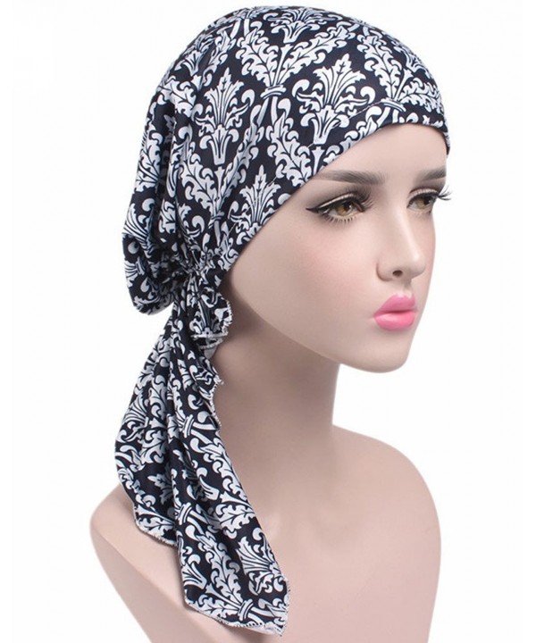 BingHang Women's Breathable Floral Turban Cap Chemo Cancer Beanie Cap Nightcap - 2 - CE185W6W0DU