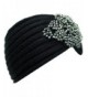 Black Knit Headband Beaded Detail