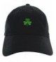 St. Patrick's Day Clover Dad Hat Baseball Cap Shamrock Hat Embroidered in USA Shamrock Cap Collection - Black - CT17WX9SDNQ