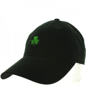 Shamrock Dad Hat Emboidered Black