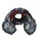 Multicolor Floral Square Scarf With Pom-Pom Trim - Gray - CS1167ES4C1