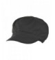 Folie Co. Spring & Summer Cotton Cabbie Hat w/Braided Band - Lightweight newsboy IVY Cap - Black - CE17XQ623DE
